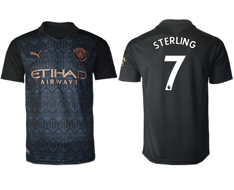 Men 2020-2021 club Manchester City away aaa version #7 black Soccer Jerseys->->Soccer Club Jersey